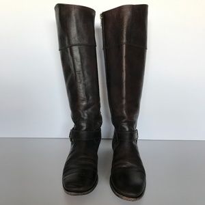 FRYE Melissa Harness, Inside Zip, Dark Brown